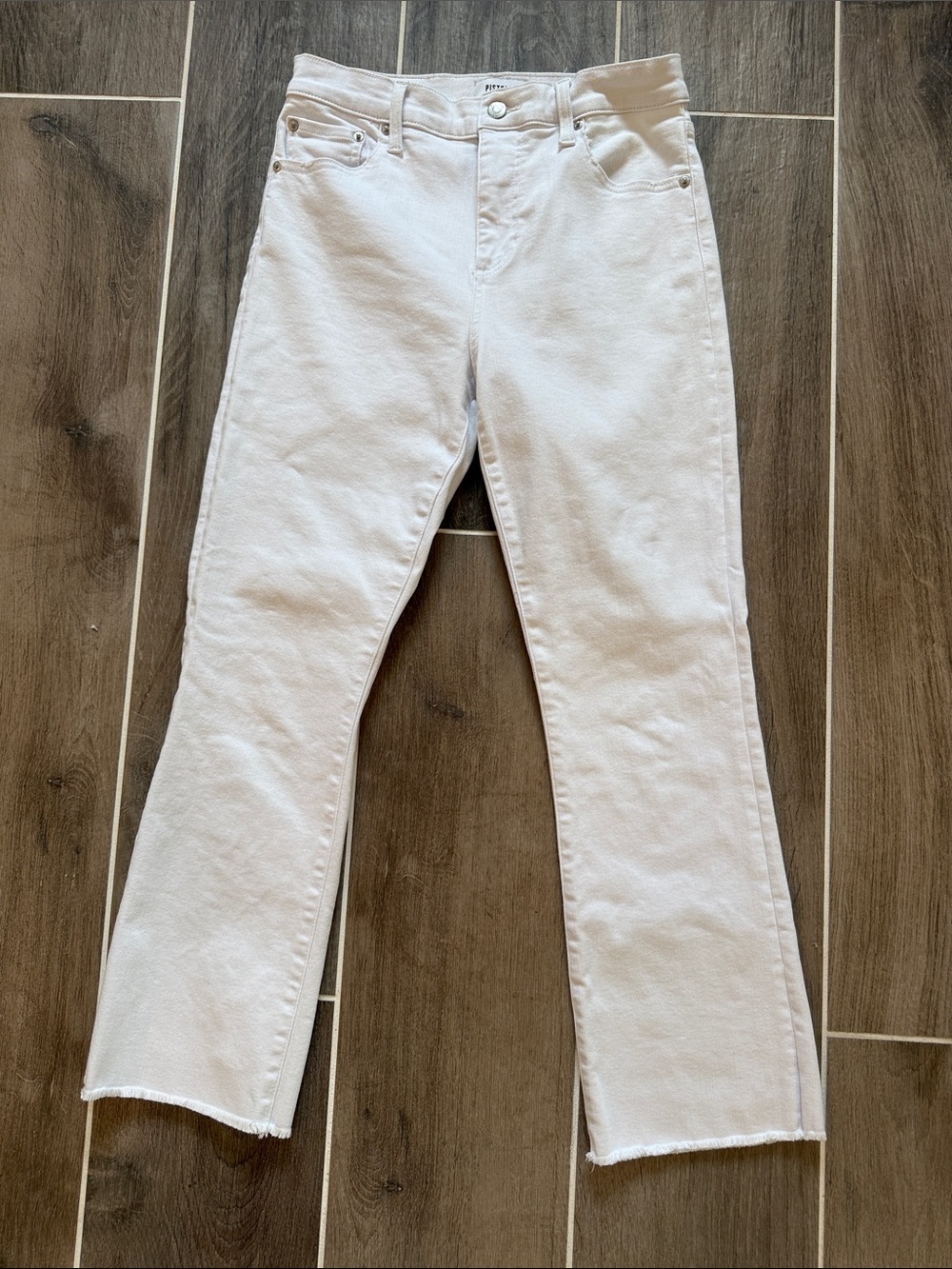 Pistola White High-Rise Straight Leg Jeans